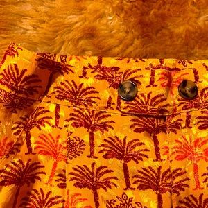 Urban Outfitters Silky Tropical Print High Waisted Shorts